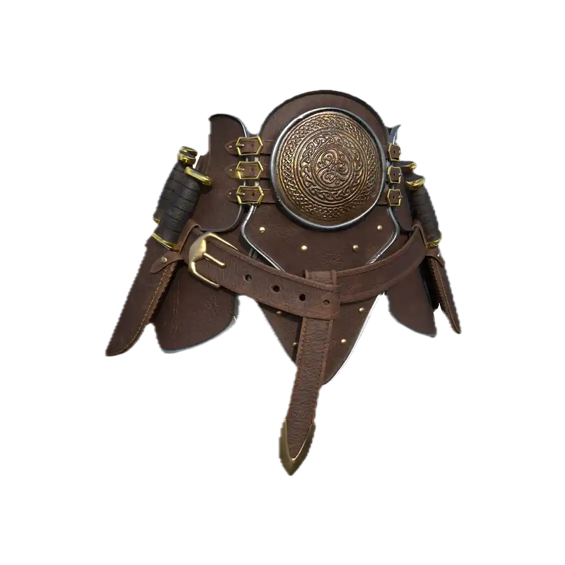 Celtic-Inspired Combat Belt 3D Gaming Assets - 3D Photorealistic Render by SphereX3D