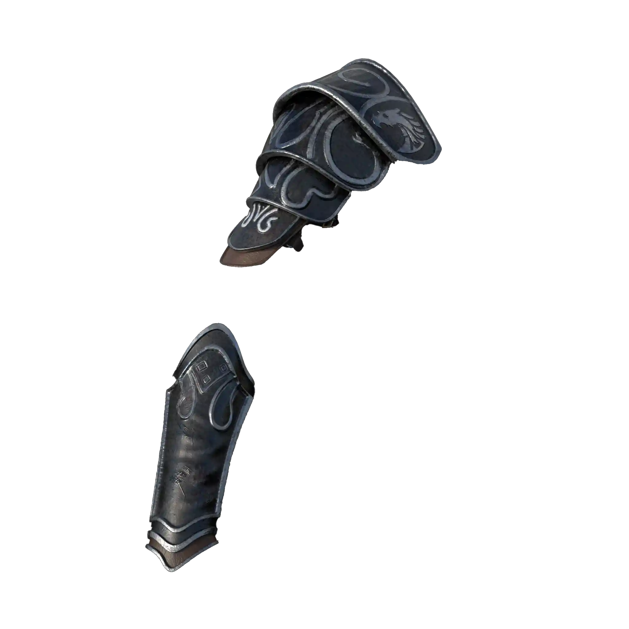 Vanguard Pauldron & Bracer 3D Gaming Assets - 3D Photorealistic Render by SphereX3D
